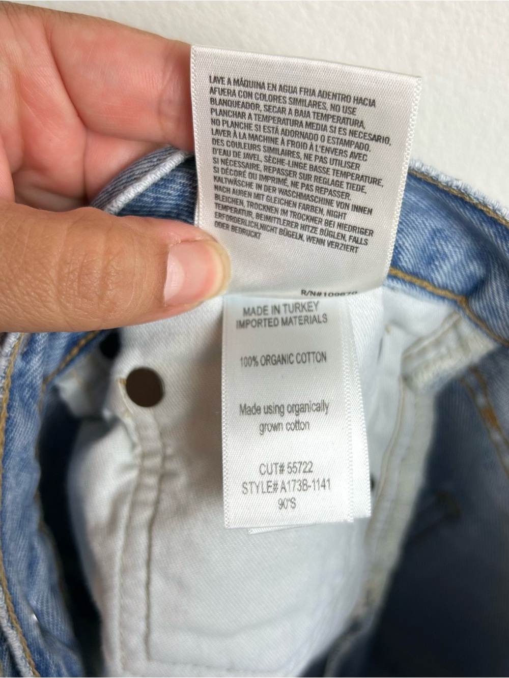 AGOLDE '90s Crop Mid Rise Loose Straight Jeans Distressed Sz 28 - Picture 13 of 13